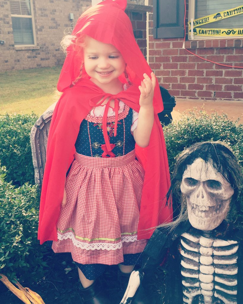 Litttle Red Riding Hood Halloween Costume. Little Red Riding Hood family costume ideas.