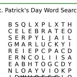 St. Patrick’s Day Word Search – Printable