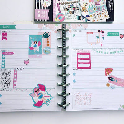 Happy Planner weekly layout. Happy Planner monthly spread layout. Functional horizontal layout