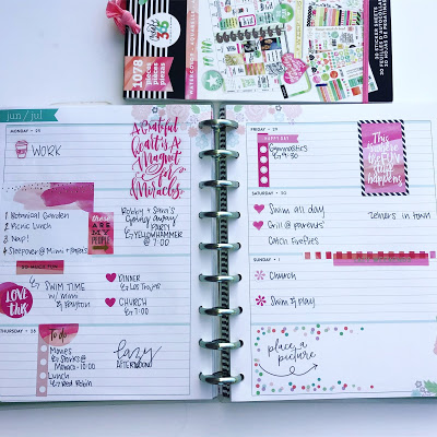 Happy Planner weekly layout. Happy Planner monthly spread layout. Functional horizontal layout