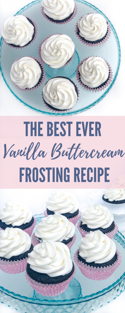 The best vanilla buttercream frosting recipe. The perfect creamy vanilla buttercream frosting recipe. Easy to make vanilla buttercream frosting, perfect for cakes or piping cupcakes